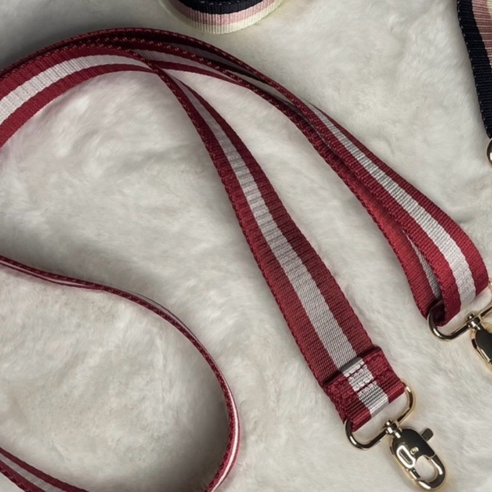 Stella & Dot Adjustable Gold Hardware Strap - Gold, Crimson, White